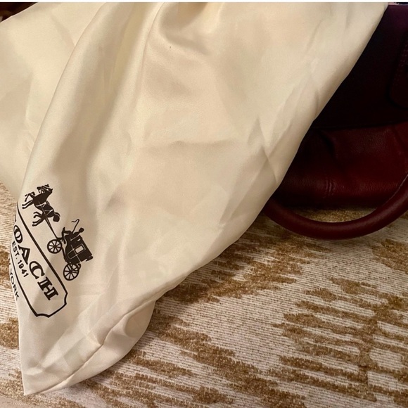 Coach Maroon Leather Satchel - Picture 7 of 8